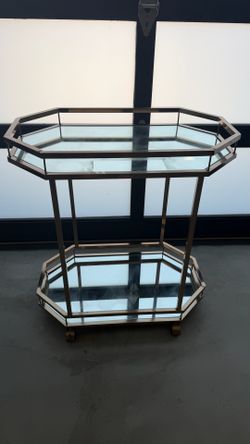 Gold/Mirrored Bar Cart