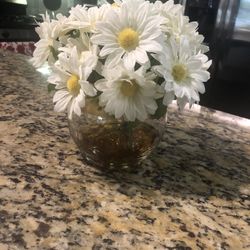 Glass Vase With Flowers 