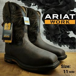 New ARIAT Men's Workhog Metguard H2O Waterproof Composite Toe Work Boot Size: 11 wide