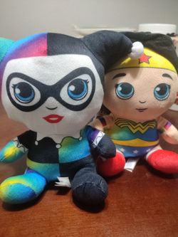 DC Comics Gradient Plush Bundle - Harley Quinn & Wonder Woman