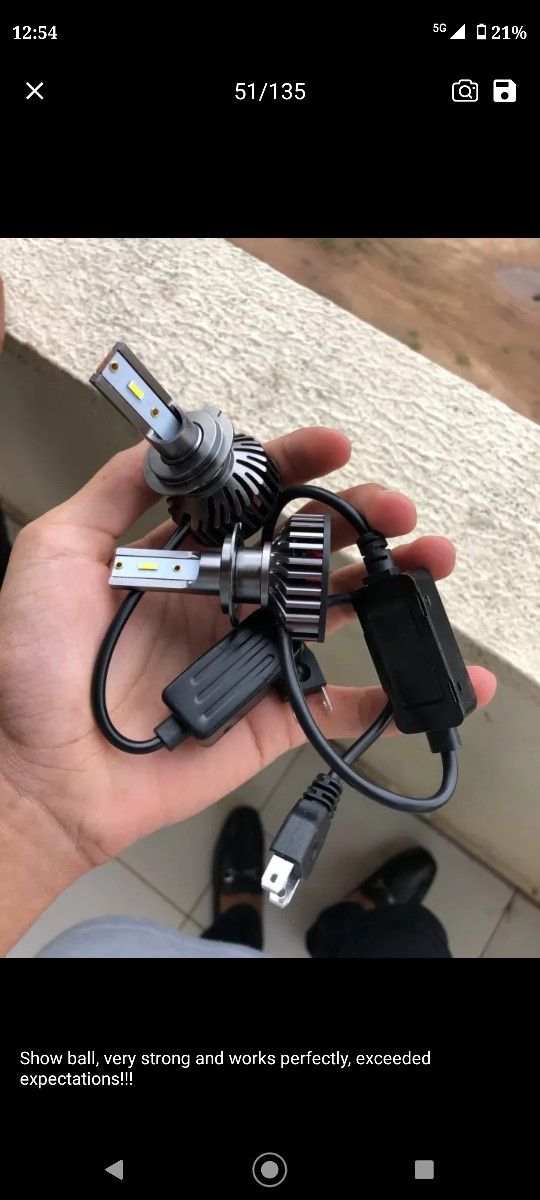 Car Headlight Led Led Headlight Bulbs 100W 12,000 lumens 6500K LED H7 H1 H3 H4 H8 H11 9005 9006 ⚡1 YEAR WARRANTY⚡1 AÑO GARANTIA⚡