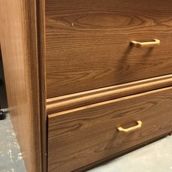 2 Drawer Lateral Filing Cabinet - Oak Veneer