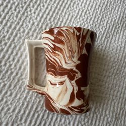 70s brown marble mug