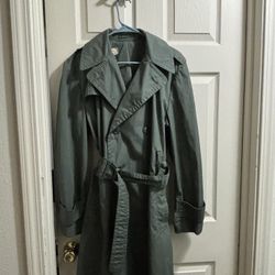 Ladies Green Trench Coat