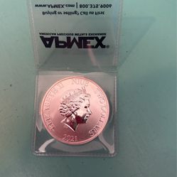 $2 Silver 1  oz Silver  Coin  Disney Lion King