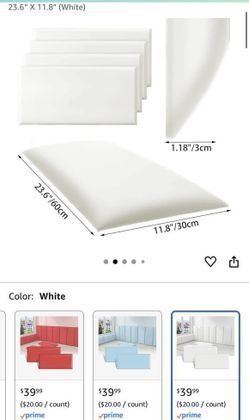 Wall padding cushion set of two