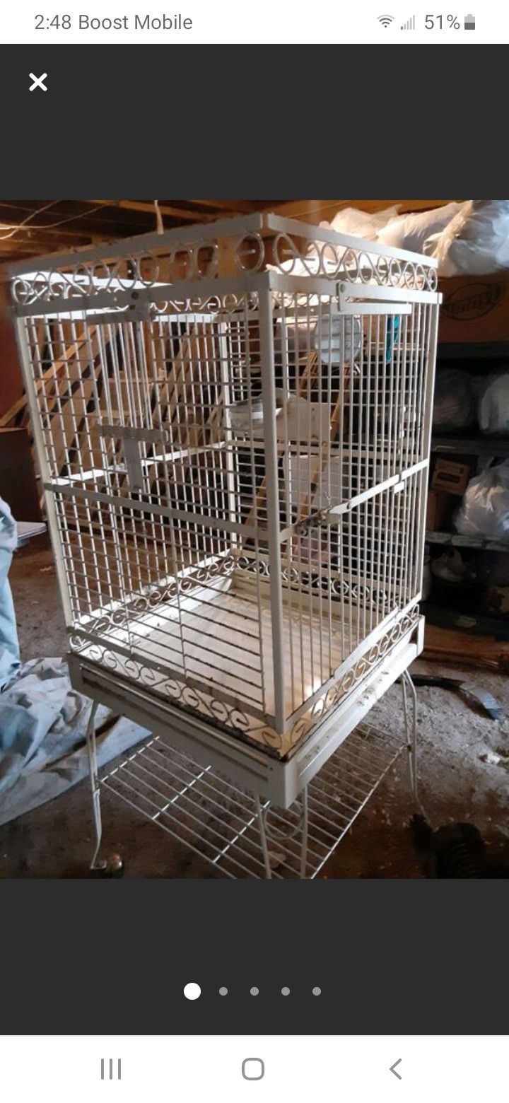 Standing bird cage