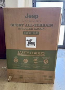 Jeep Sport All-Terrain Stroller Wagon by Delta Children Grey/Olive Green (Brand New)