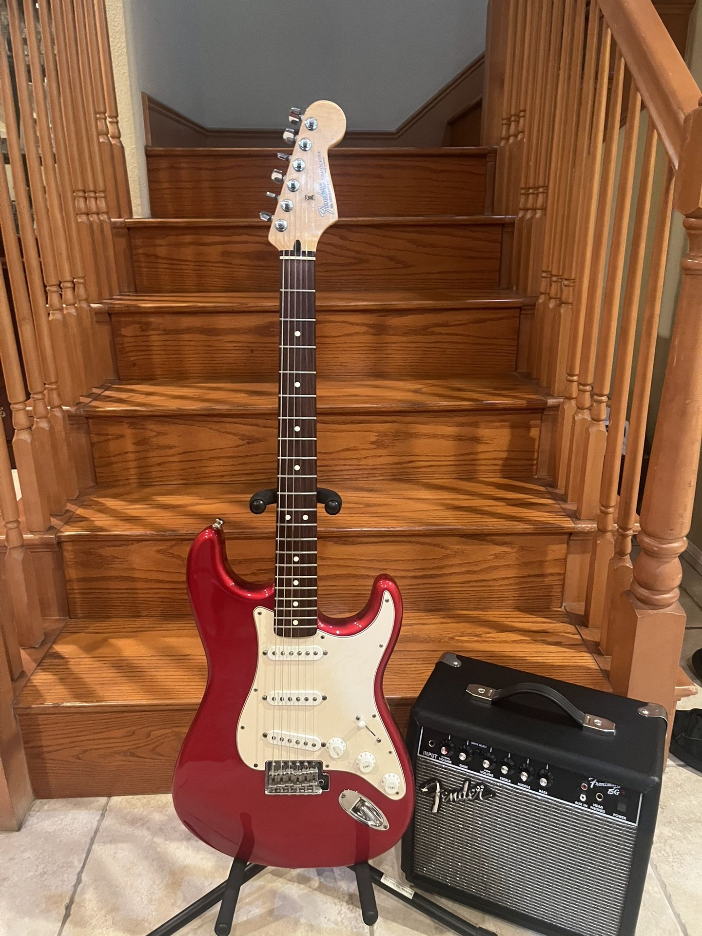Fender MIM Strat (Mint/Full Setup) W/ Fender Amp