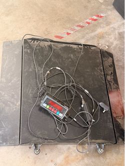 ndustrial Floor Drum Scale with Ramps - 5,000 lb Capacity - Digital Indicator
