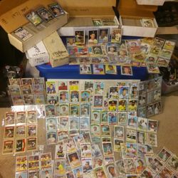 old baseball/football card collection