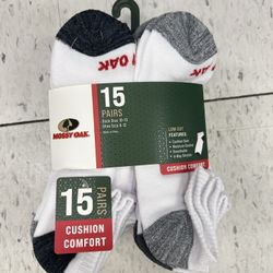 NWT Mossy Oak Men's cushion Low Cut Socks 15 pairs 