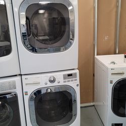 LG Front Load Washer And Stackable Gas Dryer Set