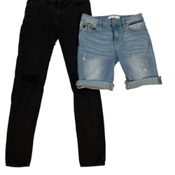 Women’s Size 7/27 Kancun Jean And Kancan Shorts Bundle