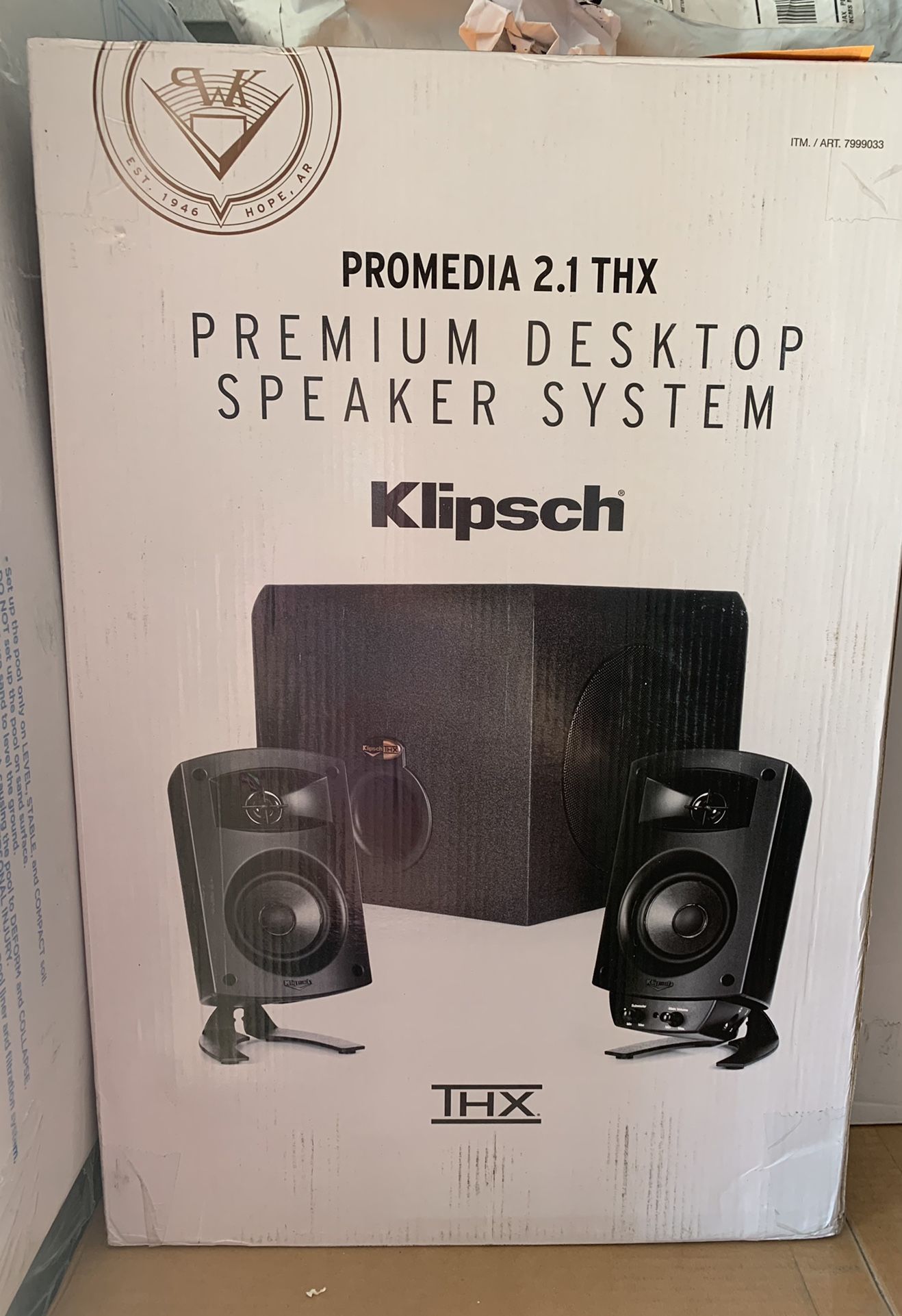 Klipsch ProMedia 2.1 THX Computer Speakers; Two-Way Satellites' 3" Midbass Drivers and 6.5" Subwoofer