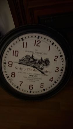 Decorative French Wine Label Wall Clock
