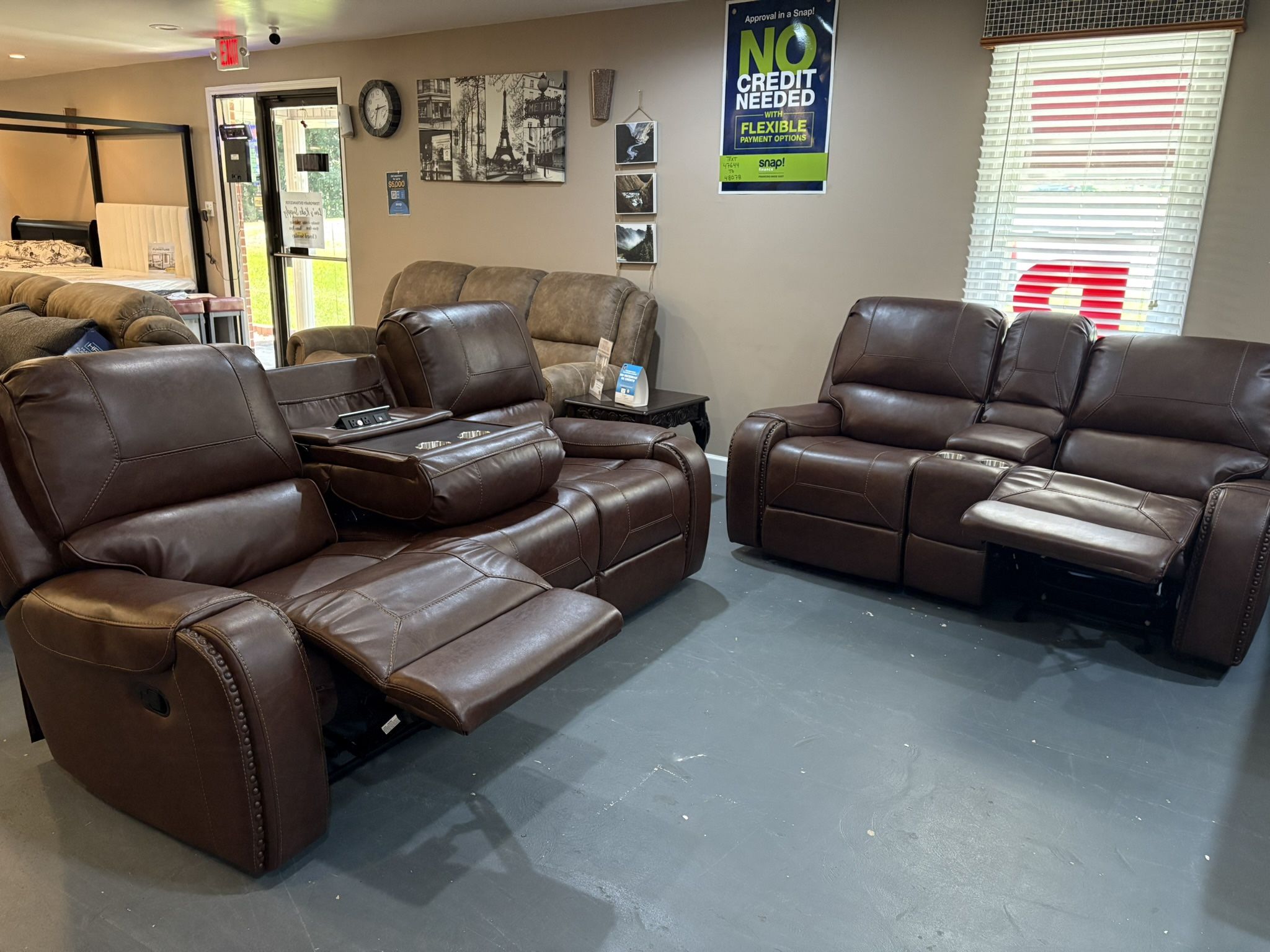 New Reclining Sofa & Rocking Loveseat