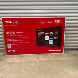 Hd400 55” tcl smart 4k led Uhd tv floor model 