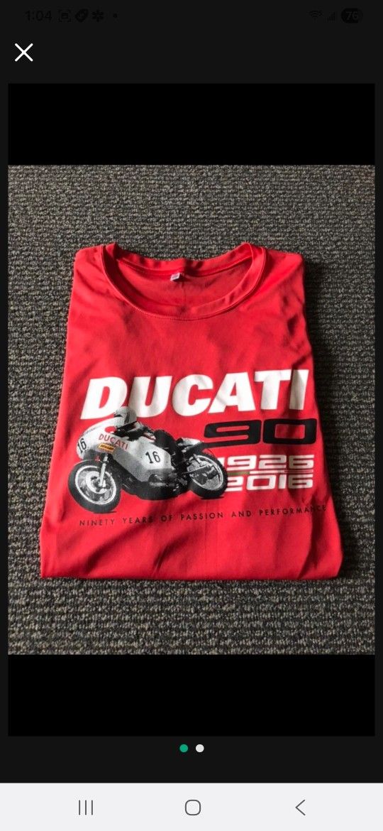 NEW Ducati Italy Motorcycle Sports Soft Light Weight Tech Tee T-shirt