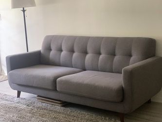 Gray Allie 82” Mid-Century Modern Sofa by Living Spaces
