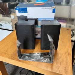 Insignia - 2-Way Indoor/Outdoor Speakers (Pair) -