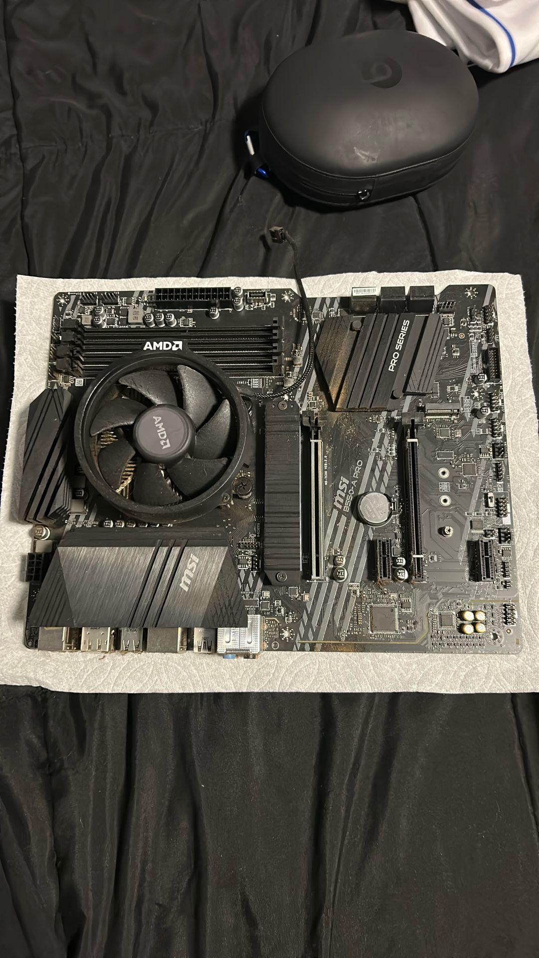 Motherboard and CPU With Fan