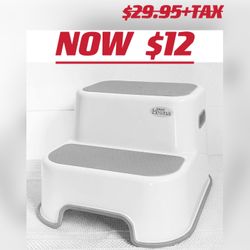 Wider 2 Step Stool for Kids