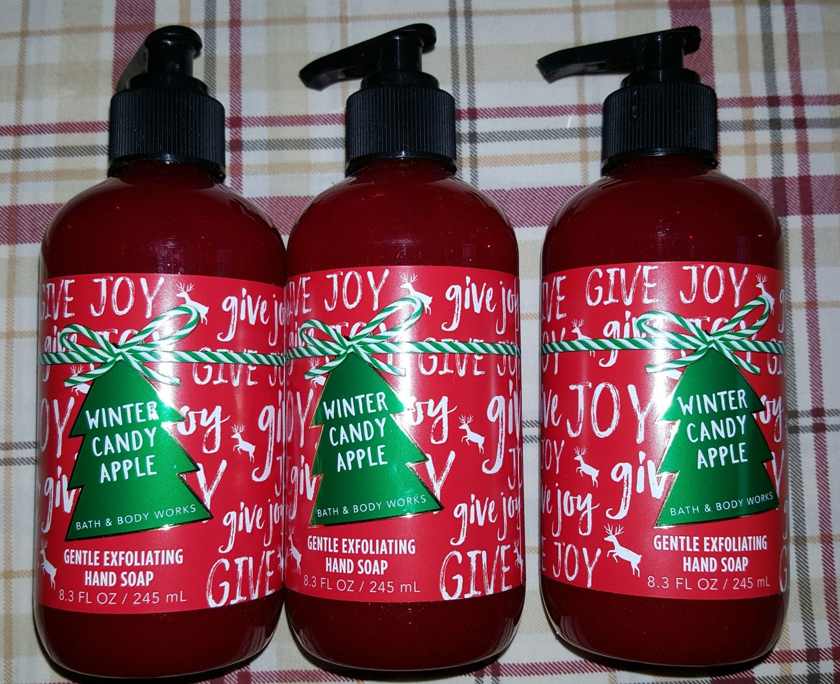 Winter candy apple hand soaps