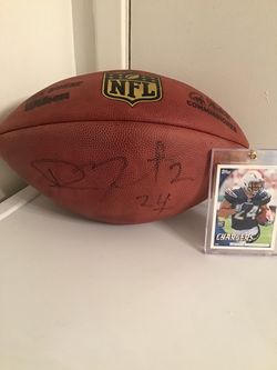 San Diego Chargers Official Wilson On-Field NFL Football Signed By "Ryan Mathews"