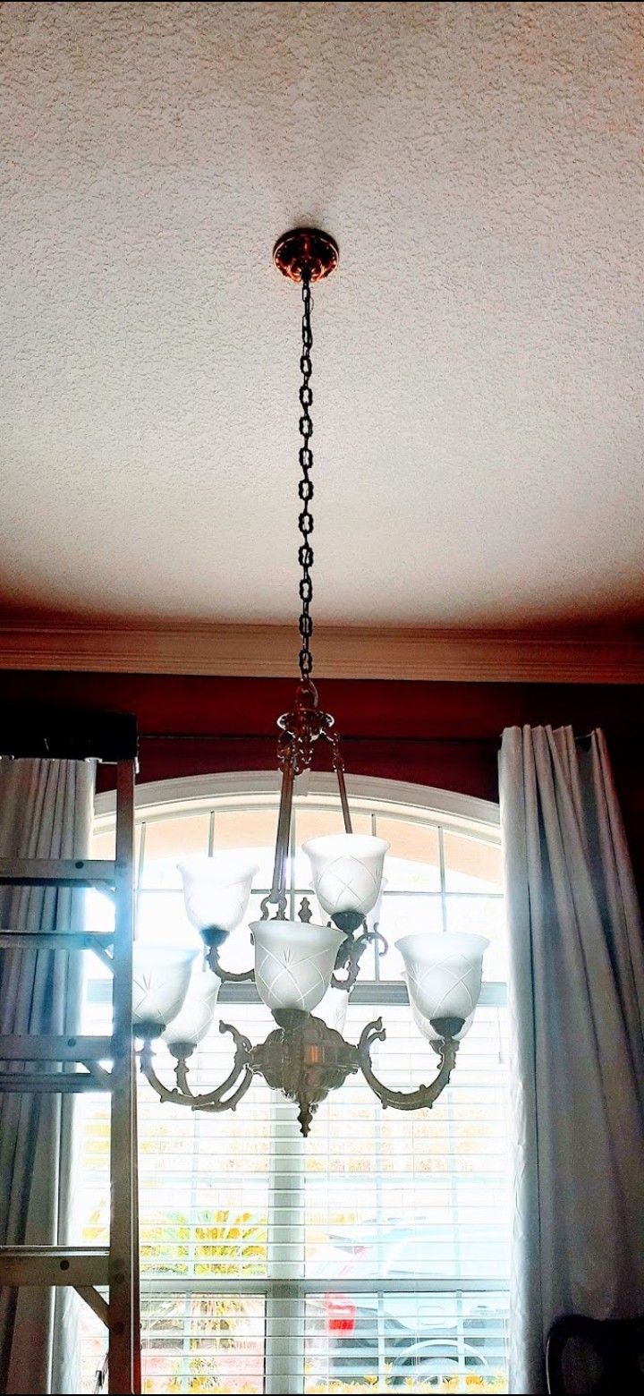 Elegant brass chandelier