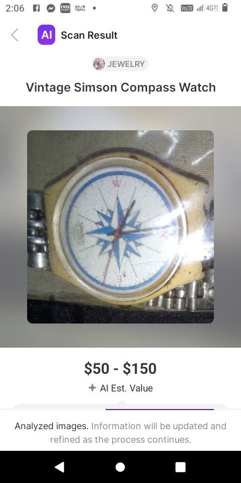 Vintage Compass Watch
