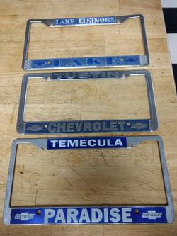 Chevrolet license plate frames