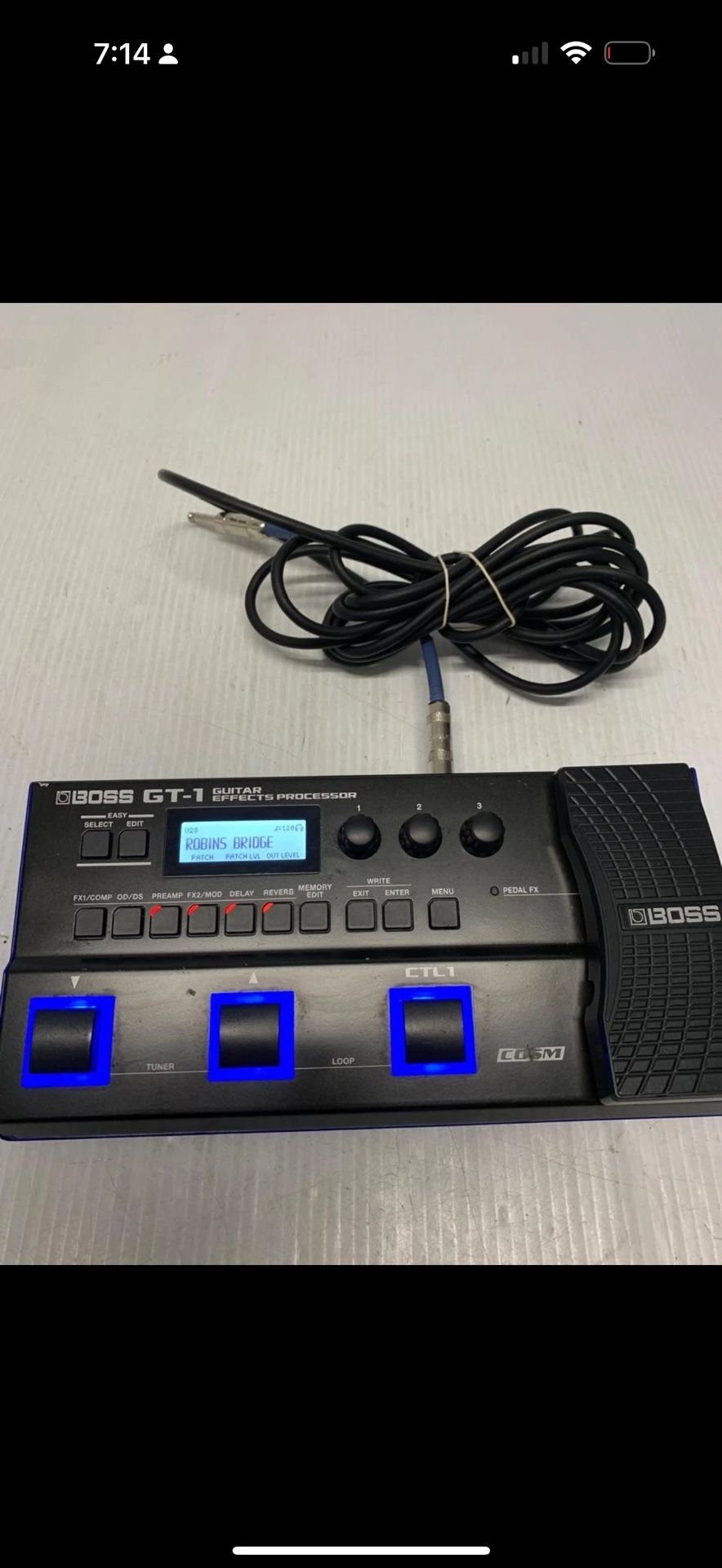 Boss GT-1 Guitar Multi-Effects Processor Pedal With Wired