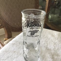 Vintage Knotts Berry Farm Clear Glass Boot Mug 