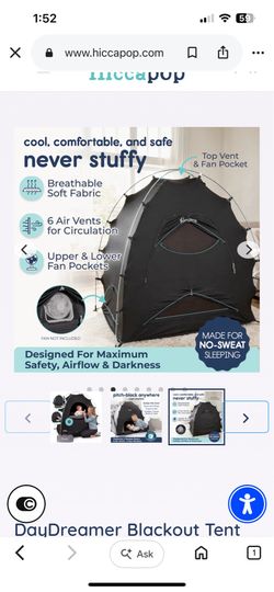 Daydreamer blackout tent for kids and babies