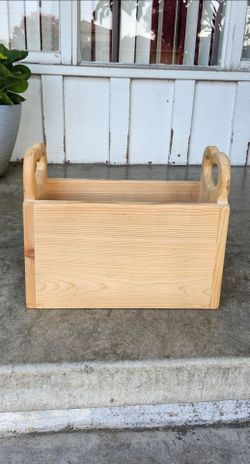 Cute Wood Crate w/ Heart Cutouts ❤️