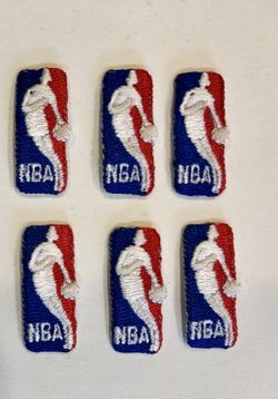NBA logo iron on embroidered jersey patch 1 3/8x 1/2