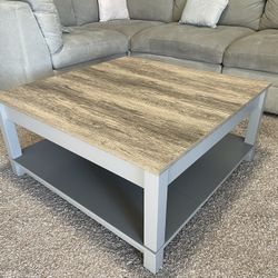 Square Coffee table with storage