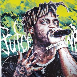 JuiceWrld hypebeast art Wall Glass Frame supreme offwhite