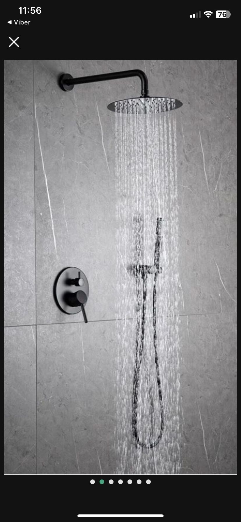 Matte black Shower System With Valve Modland