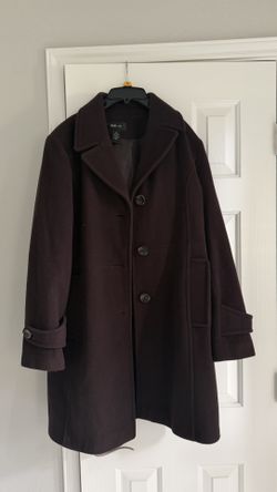 Style & Co. Women's Dark Brown Wool Blend Pea Coat Jacket - Size M