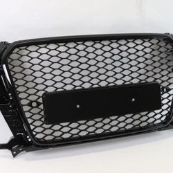 2013 - 2015 AUDI Q3 Front Bumper Upper Honeycomb Mesh Hex Grille Grill Gloss Black