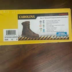 Carolina Men’s 8”  Waterproof Composite Broad Toe Work Boot