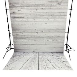 White Wood Backdrop Vinyl 6x9 Ft
