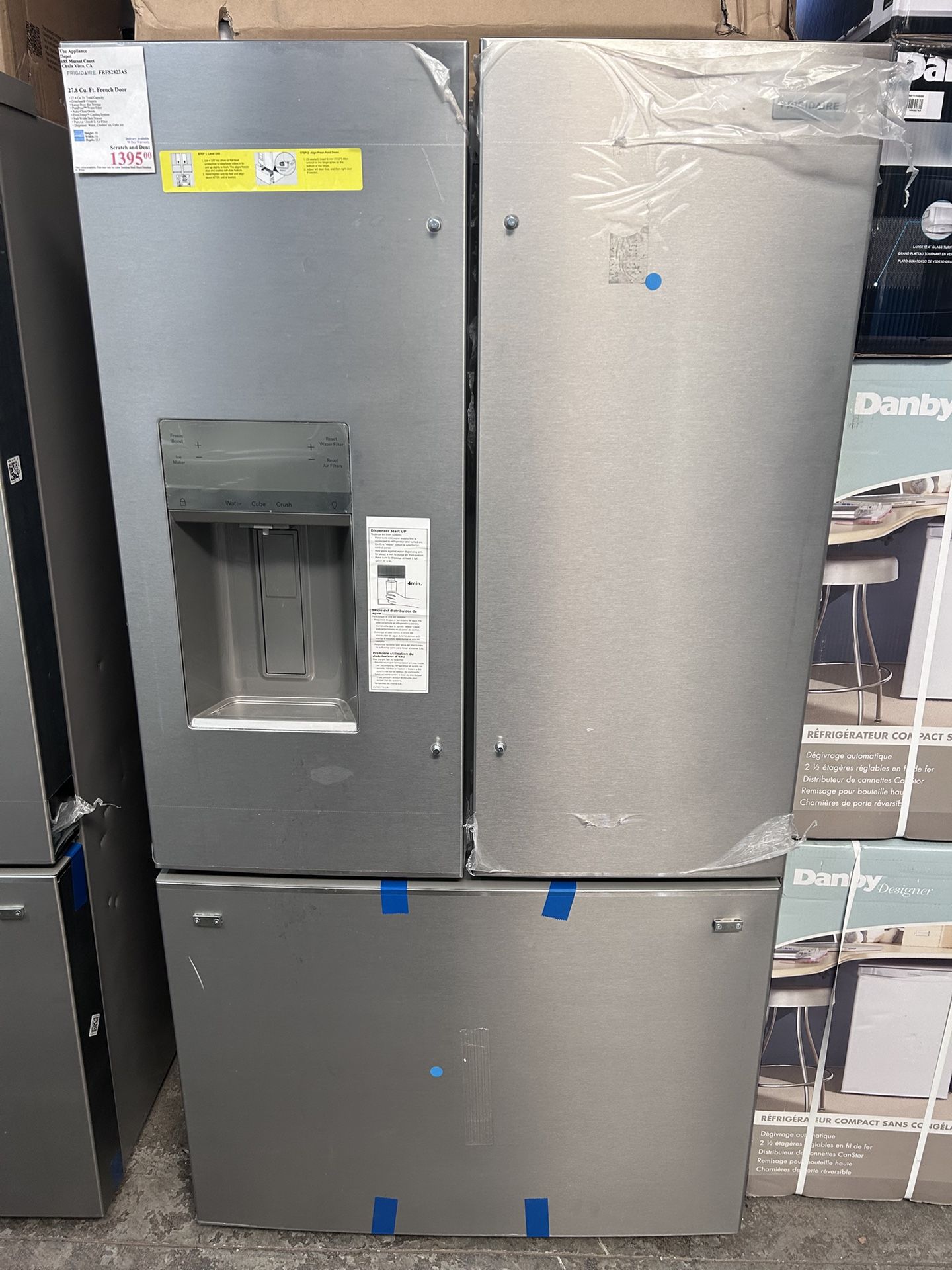 New Frigidaire 36” 27.8 Cu Ft French Door Refrigerator 