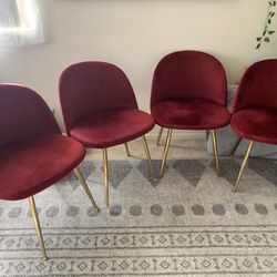 Red Velvet Chairs