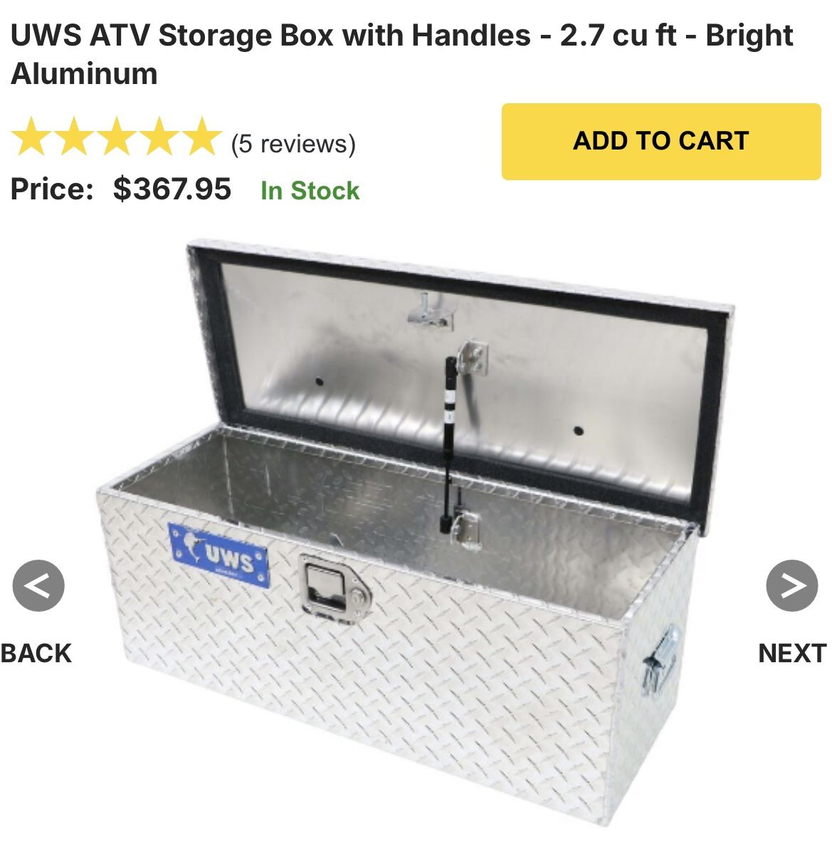 UWS ATV STORAGE BOX