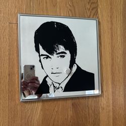 Elvis Presley 1970’s Carnival Mirror, 12x12. 