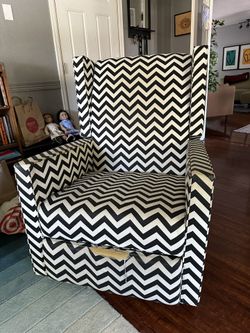 Black And White Chevron Rocking Recliner