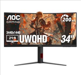 AOC 34" 200Hz Curved Gaming Monitor NEW / SEALED